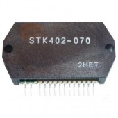 STK402-070(E), Микросхема / Двухканальный аудио усилитель класса АВ 2 х 40Вт, [SIP-15-4xxx]
