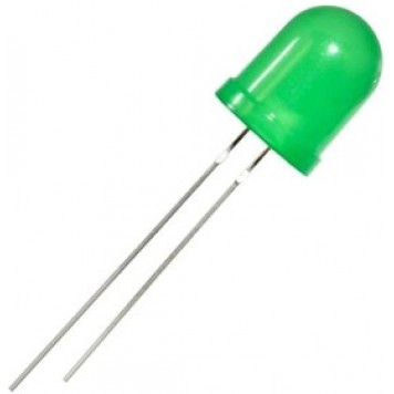 КИПД35Г-Л, Светодиод, 10мм, Зеленый, матовый