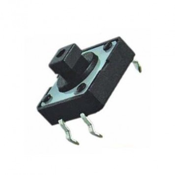 KAN1210-0731B, Кнопка тактовая, 12x12x7mm толкатель с отверстием (квадрат)