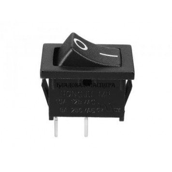 KCD1-101-C3-B/2P, Переключатель клавишный, on-off черный