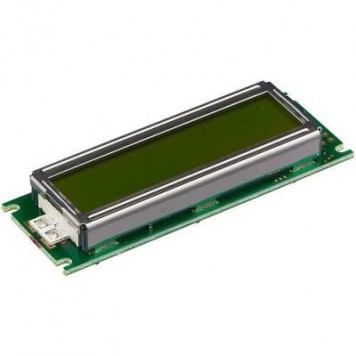 SC1602BULT-SH-GS, ЖК индикатор, подсветка LED желто-зеленая