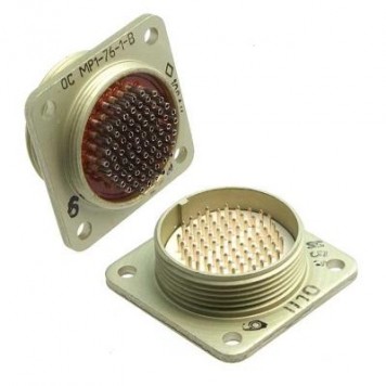 МР1-76-1-В вилка б/кожуха, Разъем, монтаж на блок (1986г)