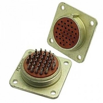 РС32БТВ розетка б/кожуха, Разъем, монтаж на блок (1985г)