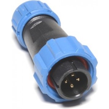OL1310/P4, Разъем / герметичный, 4pin вилка на кабель с гайкой