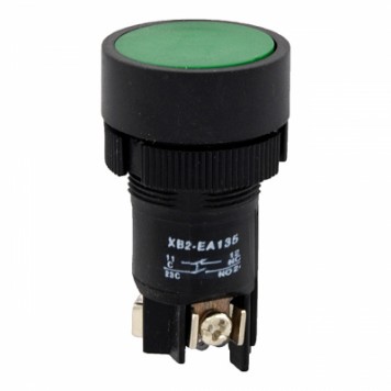 XB2-EA135, Кнопочный выключатель, ON-(ON) 3A 230В, 3 конт. под отв. 22мм