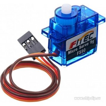 MTR-SERVO-FS90, Электродвигатель / Аналоговый сервомотор, 180° 1.5 кг см 6В