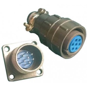 DS1110-06-07-L-Y-P комплект, Разъем / цилиндрический, (вилка приборная + розетка кабельная) 7pin