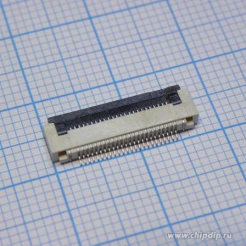 KLS1-242G-2.0-24-T-R (FPV-WHB-24 0.5мм), Разъем, для плоского шлейфа 24 контакта 0.5мм