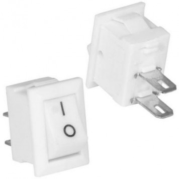 KCD5-101-C3 W/2P, Переключатель клавишный, on-off белый